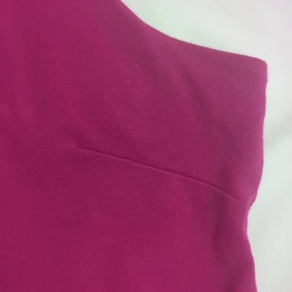 Banana Republic Sleeveless Bowtie Blouse, Color Magenta Size L - Picture 7 of 14